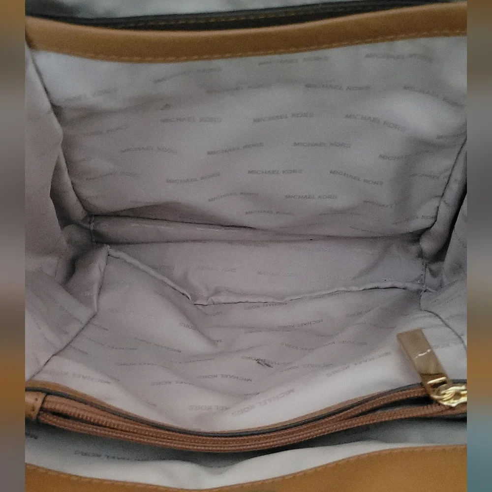 MICHAEL KORS Newbury Chain Leather Shoulder Tote Handbag‎